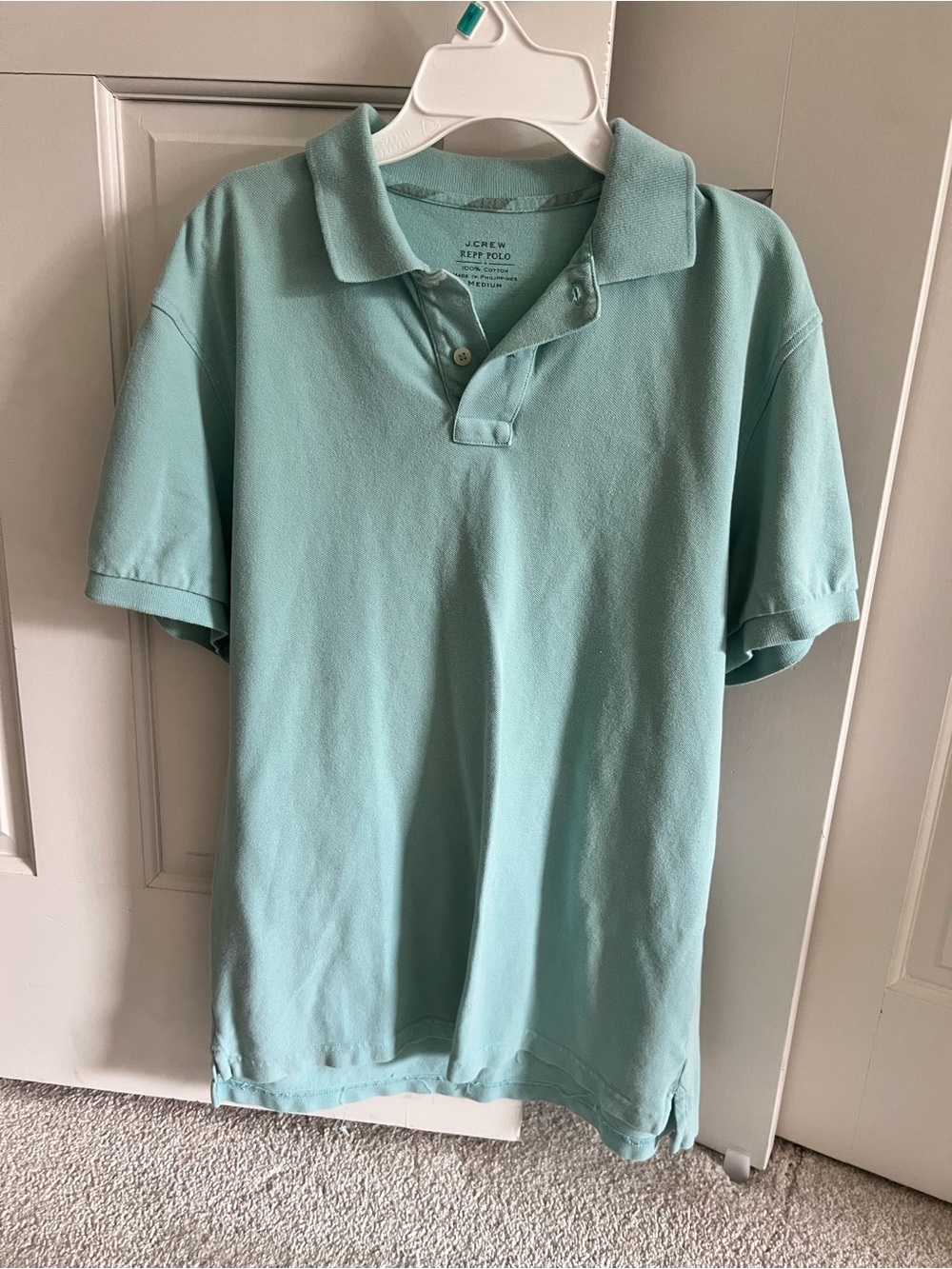 J. Crew Men’s Seafoam Green Cotton Polo Shirt